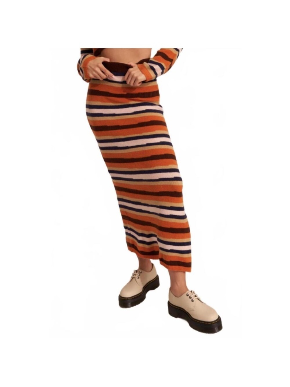 Callahan Knitwear Dahna Colorful Stripes Maxi Skirt